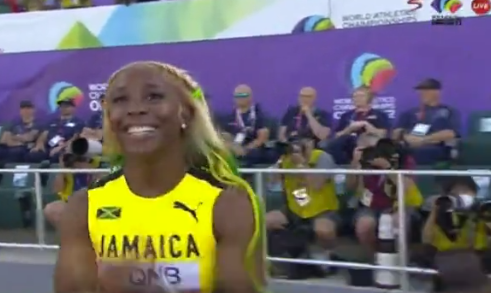 Fraser Pryce Elaine Thompson and Shericka Jackson sweep the 100m final at the world championships