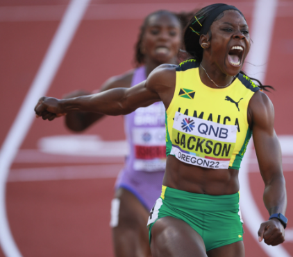 Shericka Jackson Reflects on Her Triumph in the 100m and 200m Races